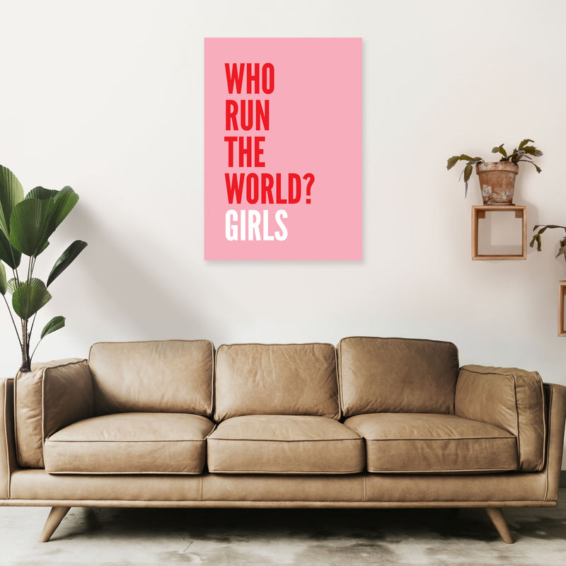 Who Run The World? Girls Art Print by Pixy Paper A1 Black Frame