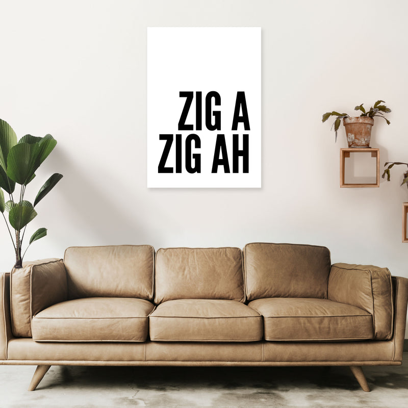 Zig a Zig Ah big Art Print by Pixy Paper A1 Black Frame