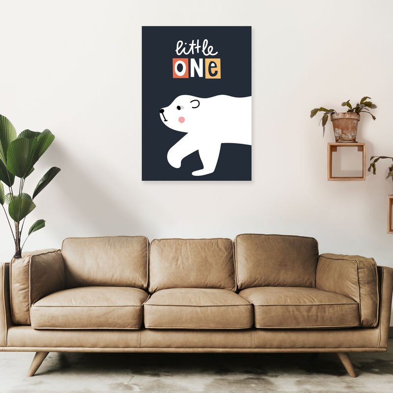Little one polar bear Art Print by Pixy Paper A1 Black Frame