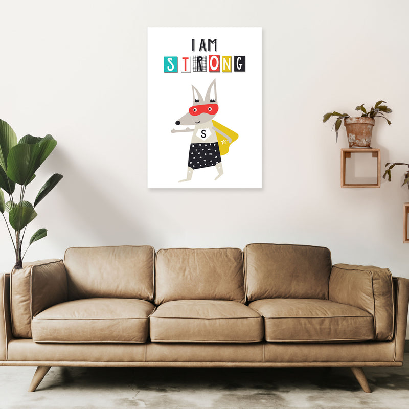 I am strong superhero Art Print by Pixy Paper A1 Black Frame