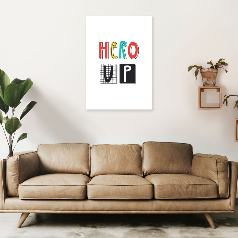 Hero up Art Print by Pixy Paper A1 Black Frame
