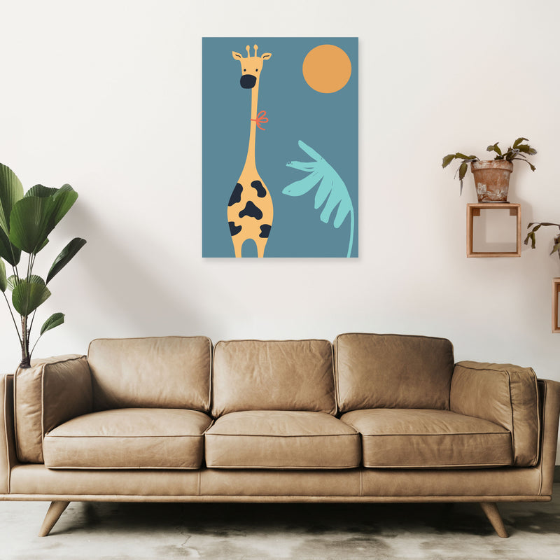 Giraffe Neutral kids Art Print by Pixy Paper A1 Black Frame