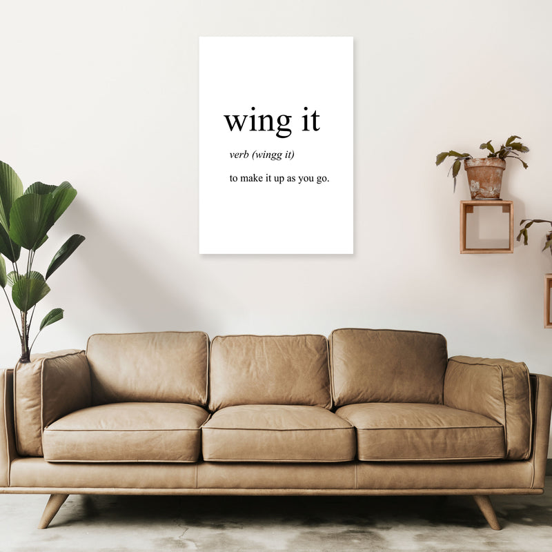 Wing It Definition Art Print by Pixy Paper A1 Black Frame