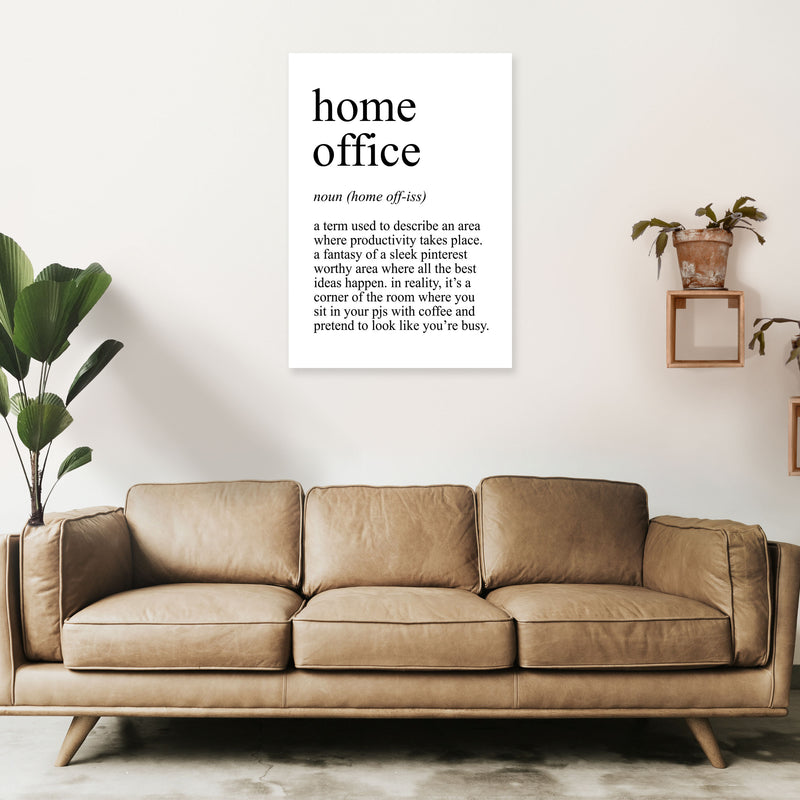 Home Office Definition Art Print by Pixy Paper A1 Black Frame