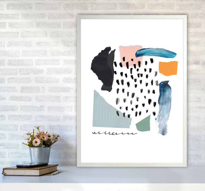Abstract Shapes Artboard Modern Print A1 Oak Frame