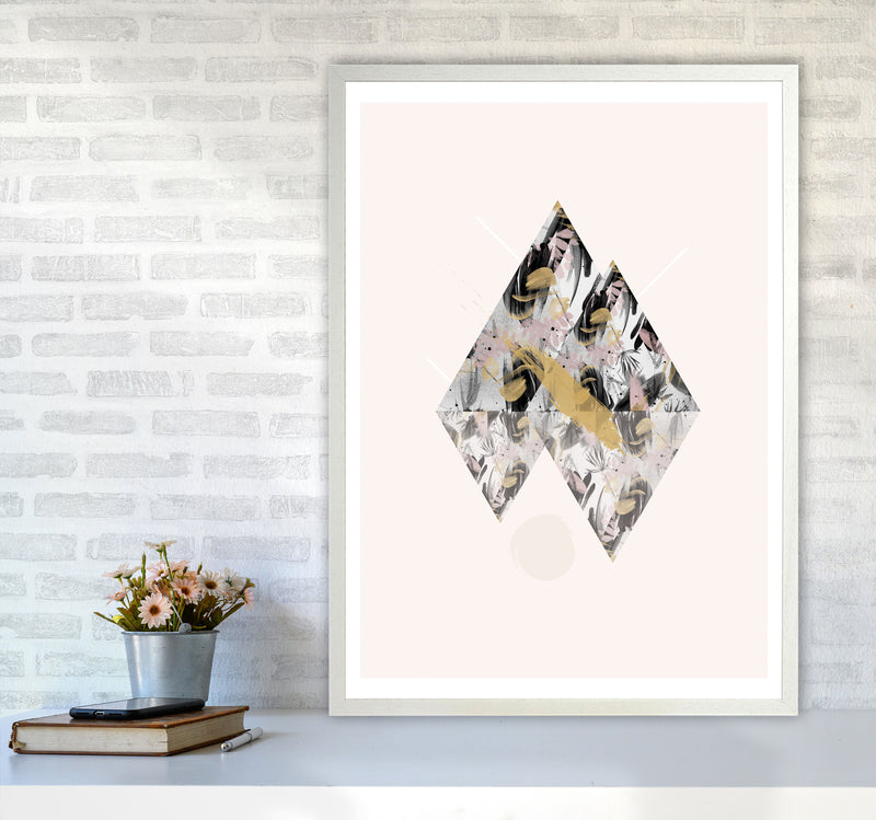 Random Geo Styles 2 Modern Print A1 Oak Frame