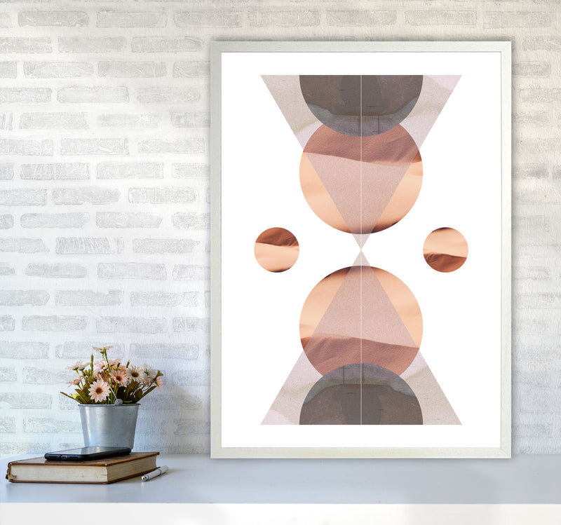 Abstract Sandstorm 1 Modern Print A1 Oak Frame