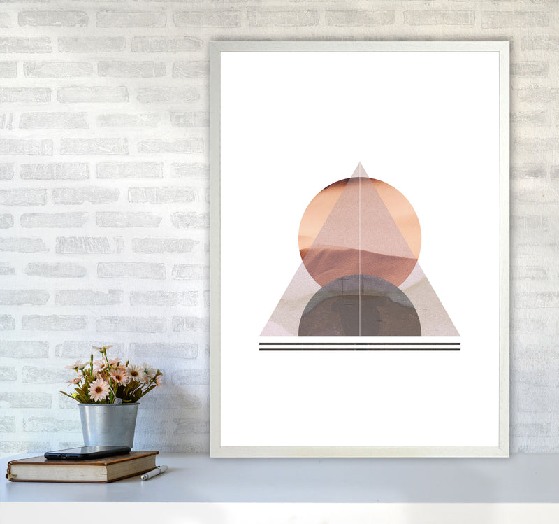 Abstract Sandstorm 2 Modern Print A1 Oak Frame