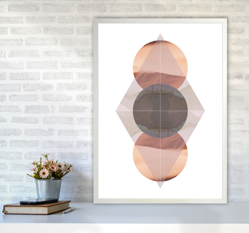 Abstract Sandstorm 3 Modern Print A1 Oak Frame