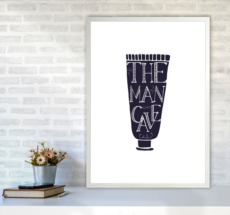 The Man Cave 1 Modern Print, Framed Bathroom Wall Art A1 Oak Frame