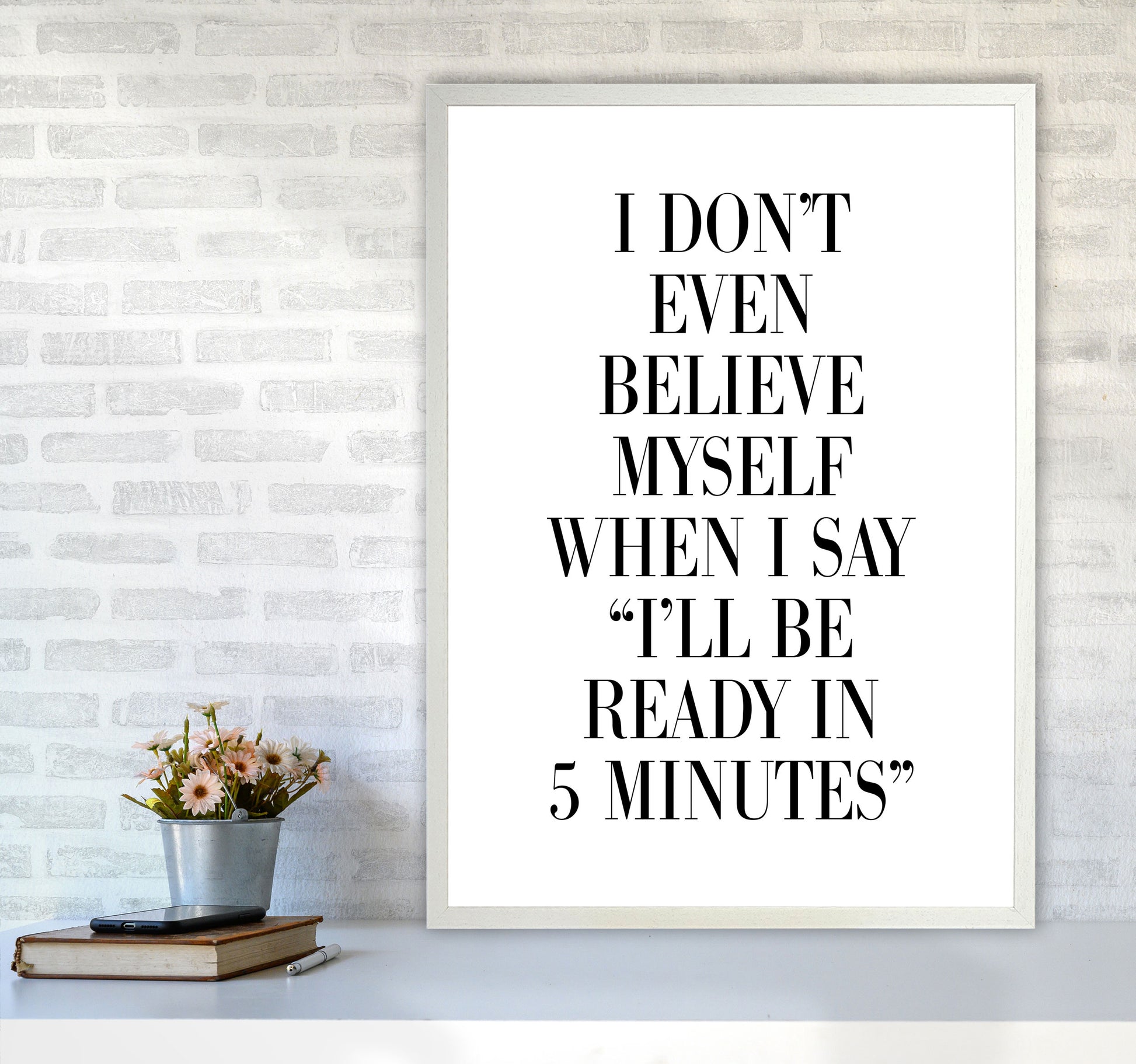 Ready In 5 Minutes Modern Print A1 Oak Frame