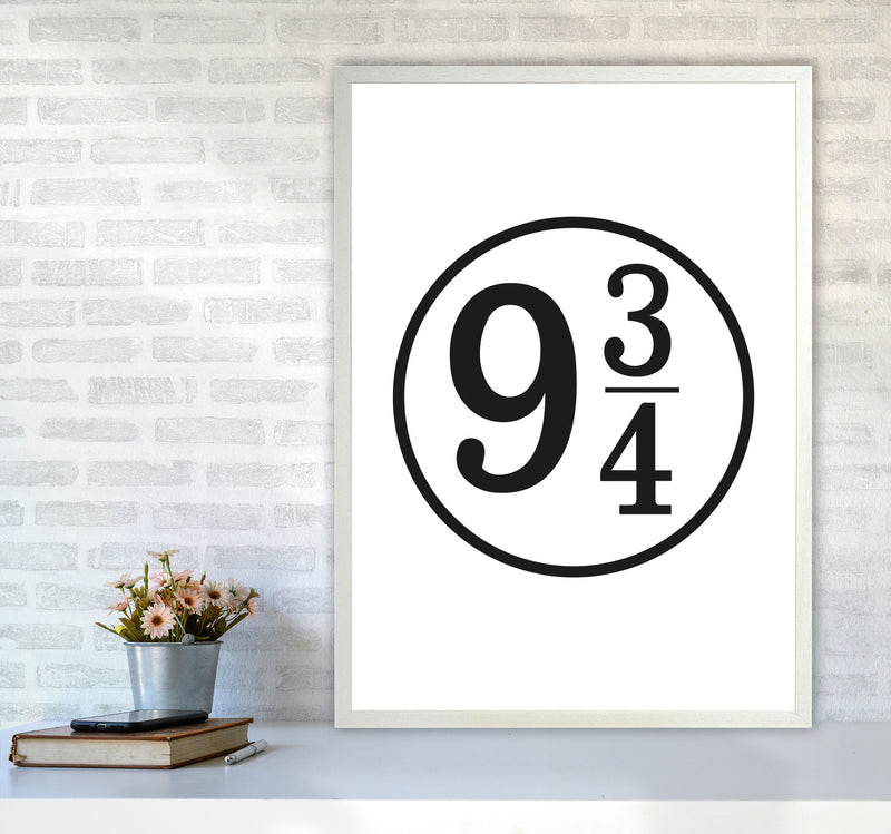 Platform 9 And 3/4 Framed Typography Wall Art Print A1 Oak Frame
