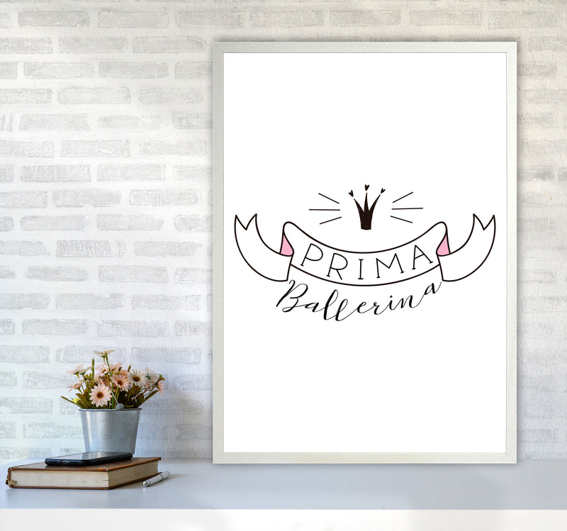 Prima Ballerina Framed Nursey Wall Art Print A1 Oak Frame