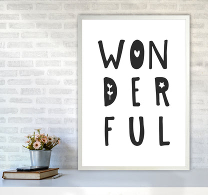 Wonderful Black Framed Nursey Wall Art Print A1 Oak Frame