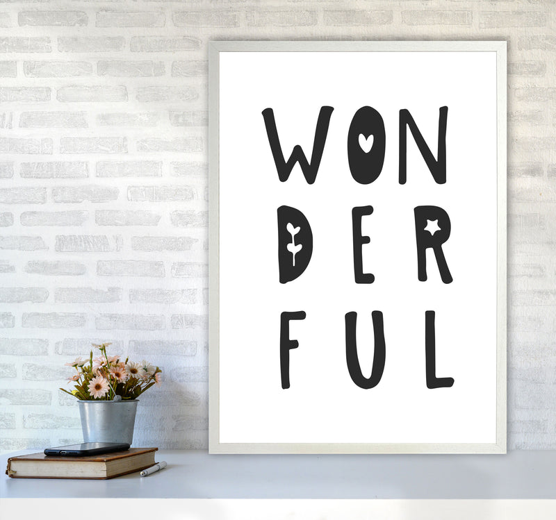 Wonderful Black Framed Nursey Wall Art Print A1 Oak Frame