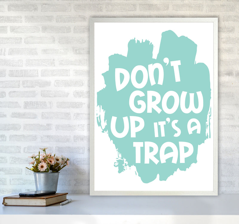 Don&#39;t Grow Up It&#39;s A Trap Mint Framed Typography Wall Art Print