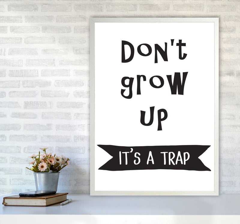 Don&#39;t Grow Up It&#39;s A Trap Banner Framed Typography Wall Art Print