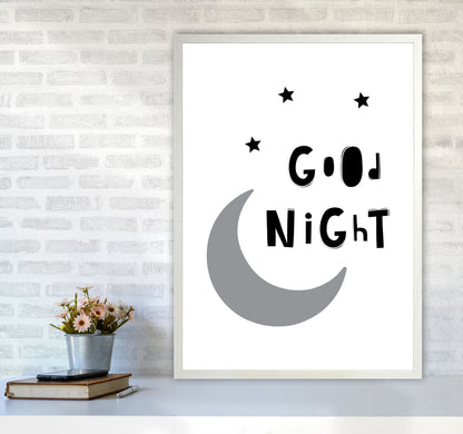 Good Night Moon Framed Nursey Wall Art Print A1 Oak Frame