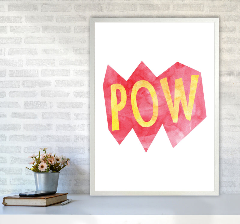 POW Watercolour Modern Print A1 Oak Frame