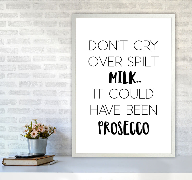 Spilt Milk Modern Print, Framed Kitchen Wall Art A1 Oak Frame