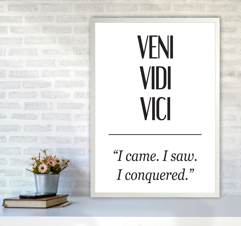 Veni Vidi Vici Modern Print A1 Oak Frame