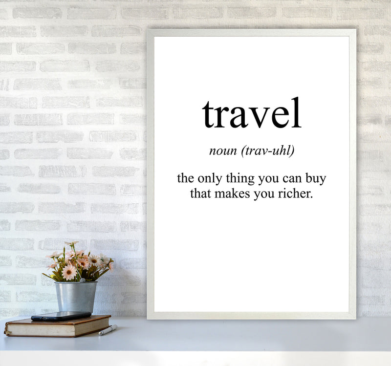 Travel Modern Print A1 Oak Frame