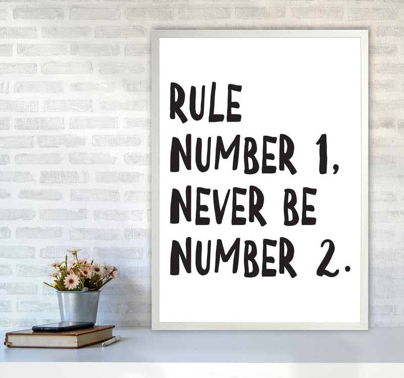 Rule Number One Modern Print A1 Oak Frame