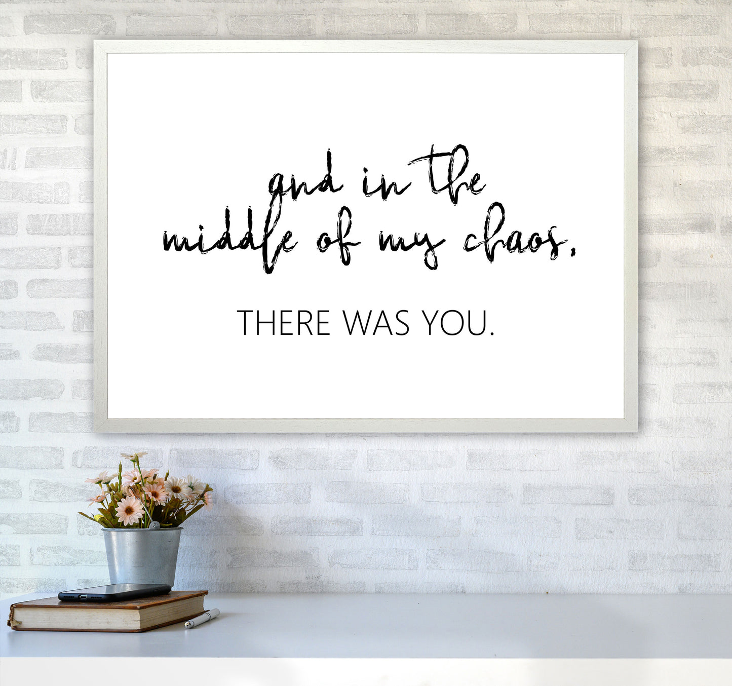 There Was You Modern Print A1 Oak Frame