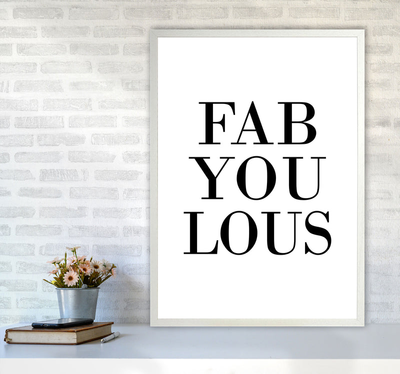 Fabyoulous Framed Typography Wall Art Print A1 Oak Frame