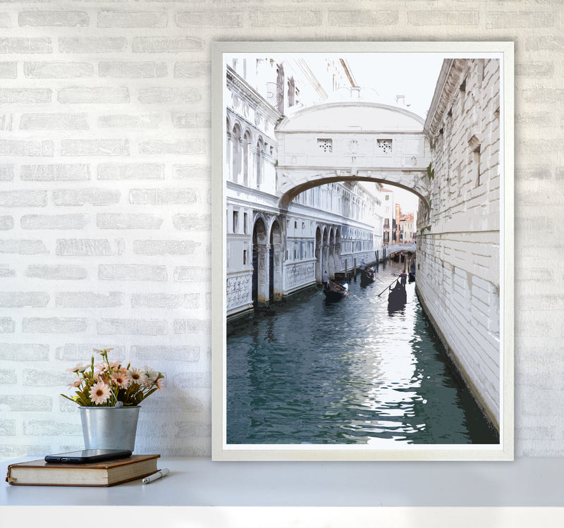 Venice Portrait 1 Modern Print A1 Oak Frame