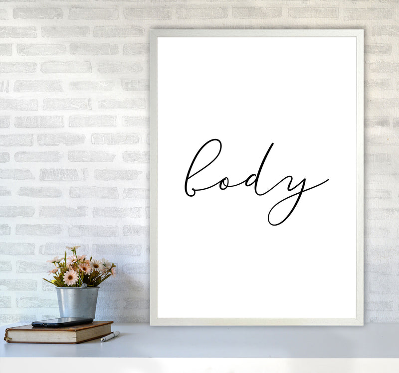 Body Framed Typography Wall Art Print A1 Oak Frame
