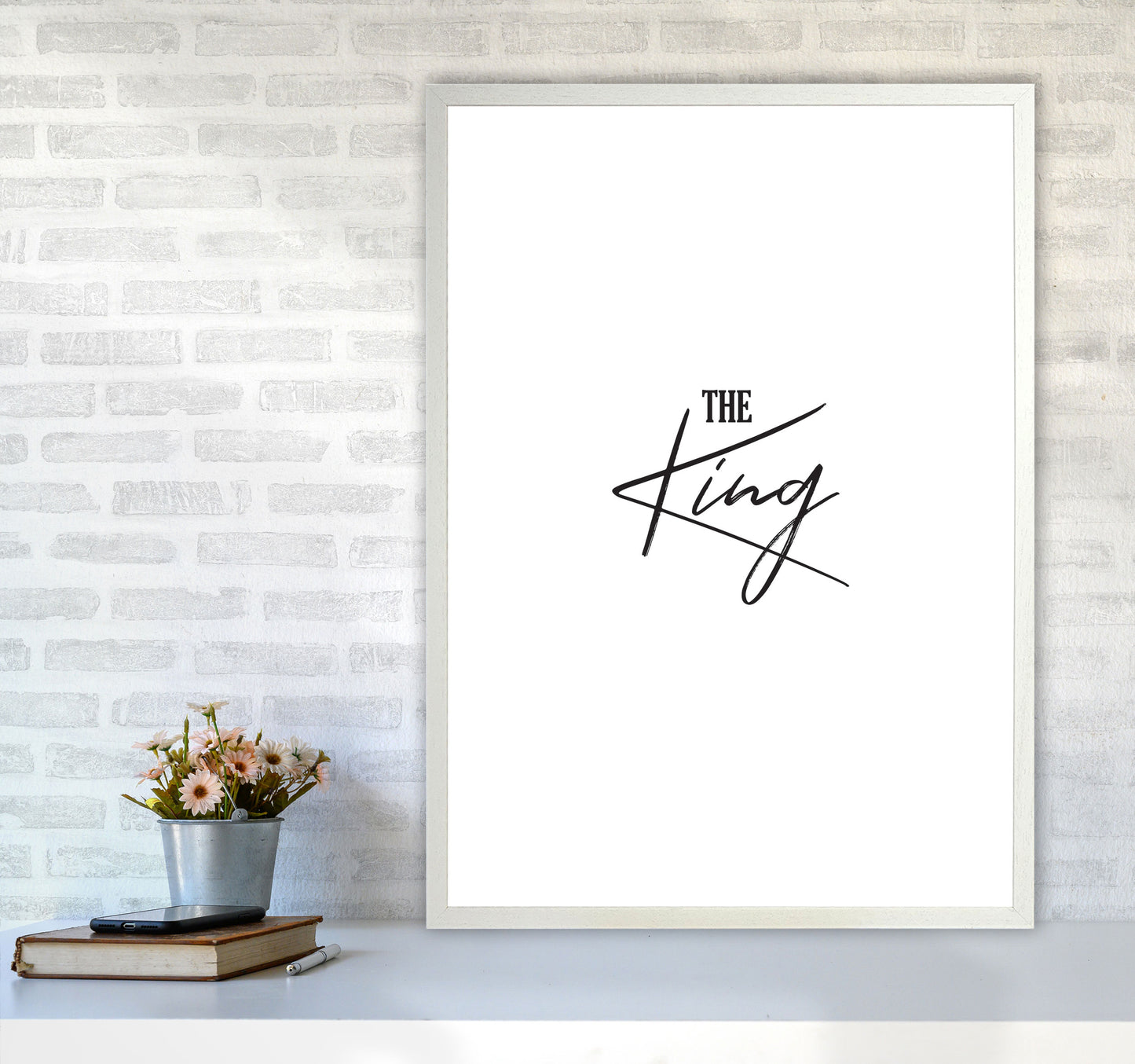 The King Modern Print A1 Oak Frame
