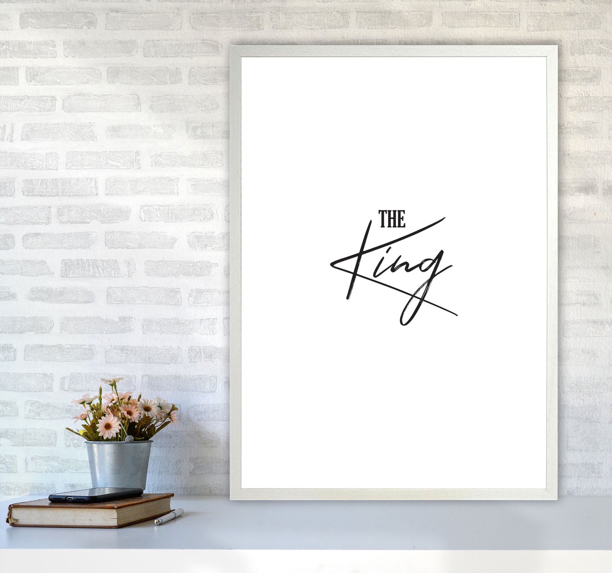The King Modern Print A1 Oak Frame