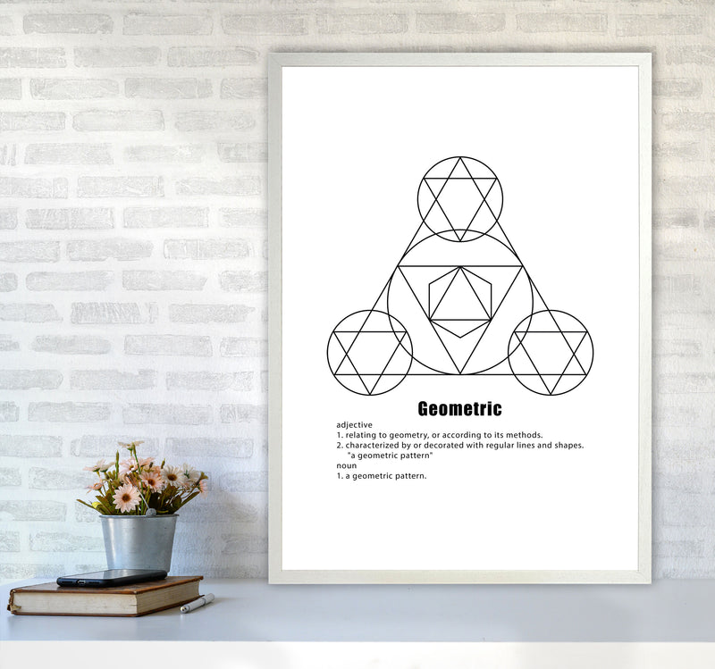Geometric Meaning 1 Modern Print A1 Oak Frame