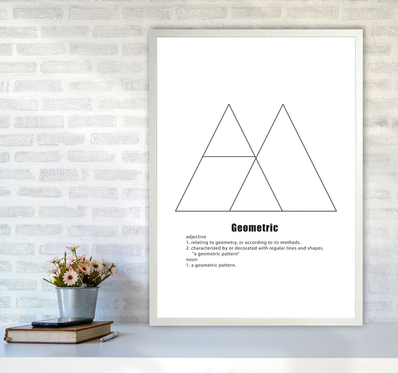 Geometric Meaning 2 Modern Print A1 Oak Frame