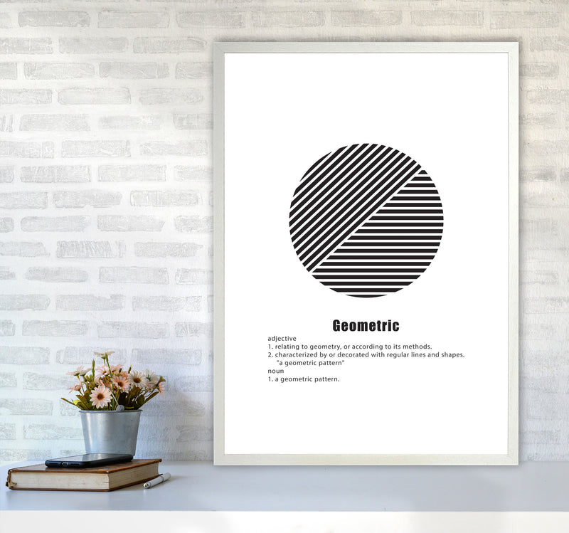 Geometric Meaning 3 Modern Print A1 Oak Frame