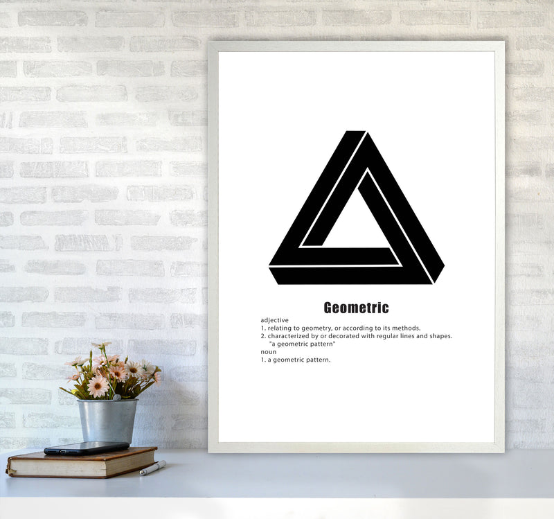 Geometric Meaning 4 Modern Print A1 Oak Frame