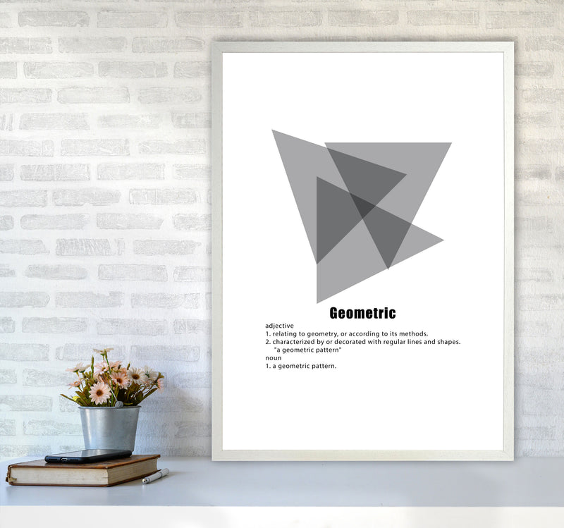 Geometric Meaning 5 Modern Print A1 Oak Frame