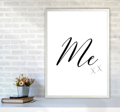 Me Framed Typography Wall Art Print A1 Oak Frame