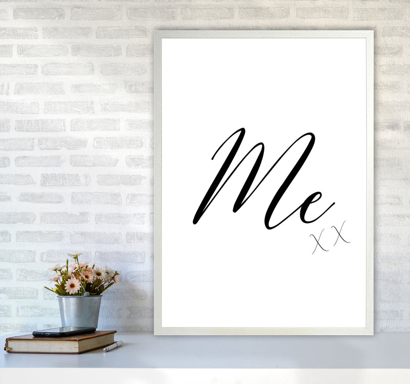 Me Framed Typography Wall Art Print A1 Oak Frame