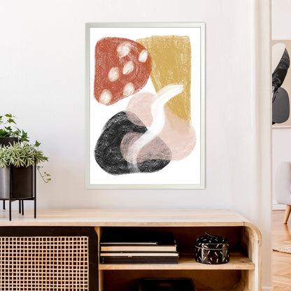 Dalia Chalk Mix Match Shapes  Art Print by Pixy Paper A1 Oak Frame
