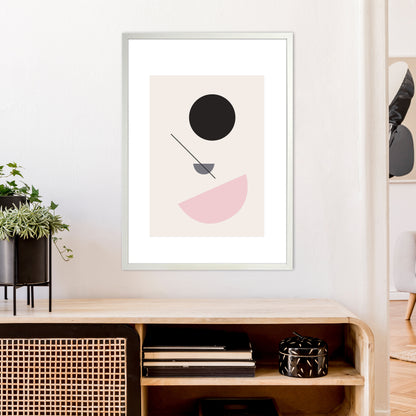 Mila Abstract N3  Art Print by Pixy Paper A1 Oak Frame