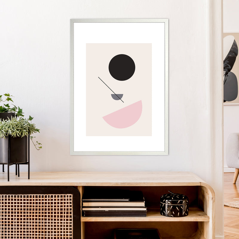 Mila Abstract N3  Art Print by Pixy Paper A1 Oak Frame