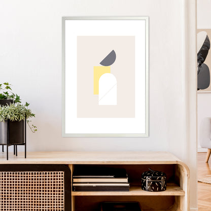 Mila Abstract N11  Art Print by Pixy Paper A1 Oak Frame