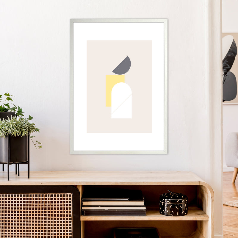 Mila Abstract N11  Art Print by Pixy Paper A1 Oak Frame