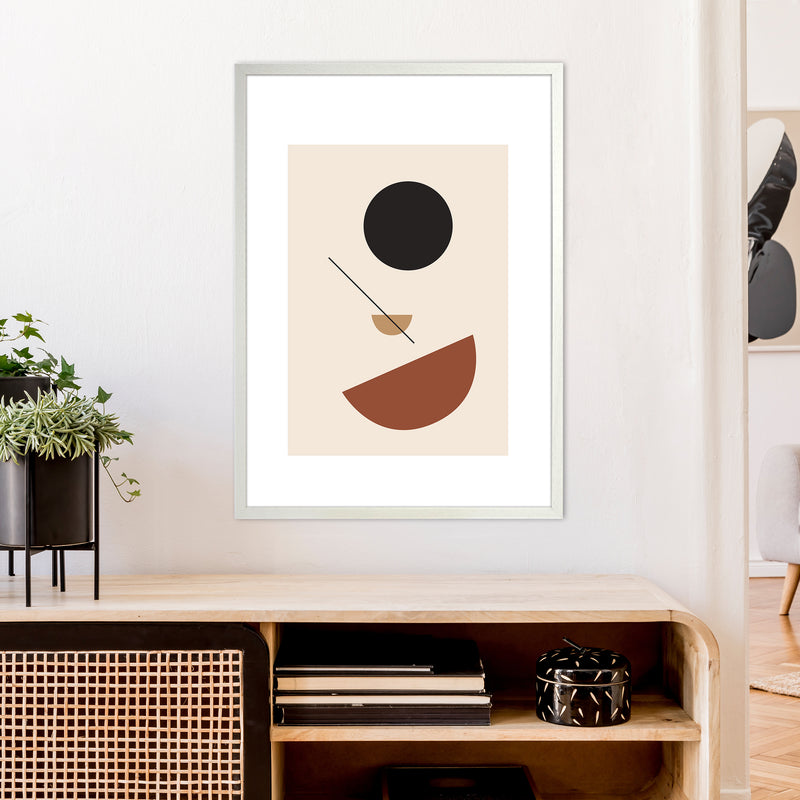Mica Sand N13  Art Print by Pixy Paper A1 Oak Frame