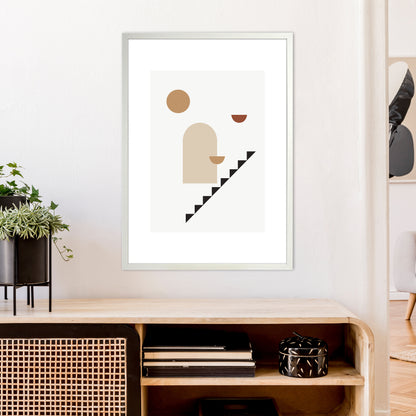 Mica Sand N26  Art Print by Pixy Paper A1 Oak Frame