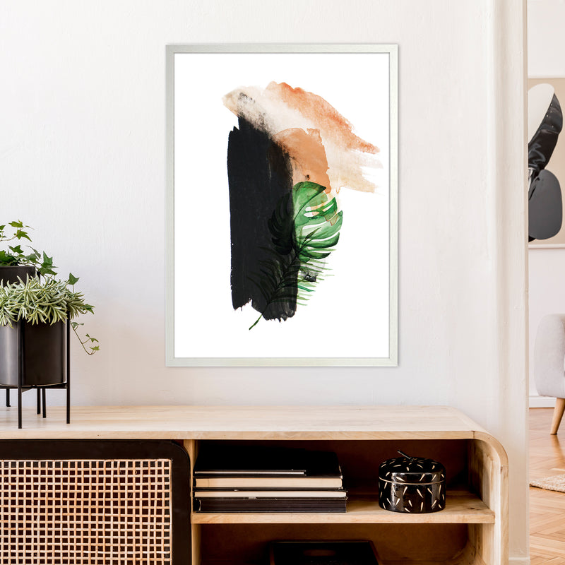 Exotic Abstract Strokes  Art Print by Pixy Paper A1 Oak Frame