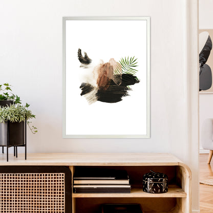 Exotic Abstract Shapes  Art Print by Pixy Paper A1 Oak Frame