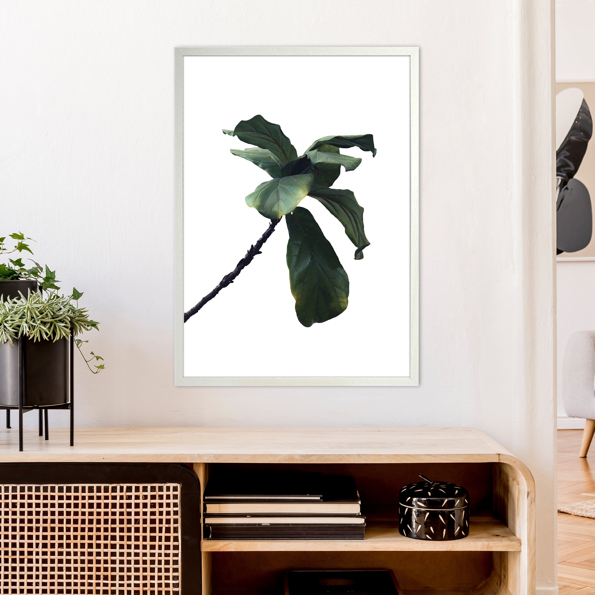 Plant Head Part Two  Art Print by Pixy Paper A1 Oak Frame